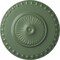 Ekena Millwork Lyon Ceiling Medallion (Fits Canopies up to 3 5/8"), Hnd-Painted Athenian Green, 23 1/2"OD x 3 1/4"P CM23LYAGF - alternate 1